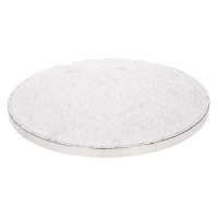 Base per torta rotonda 30,5 x 30,5 x 1,2 cm placcata argento - FunCakes