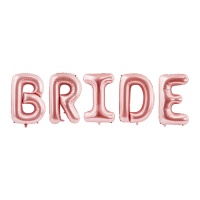 Palloncino scritta Bride rosa dorato da 86 cm - PartyDeco