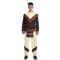 Costume da indiano Apache scuro per uomo