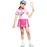 Costume da gatto tennista Hello Kitty per bambina