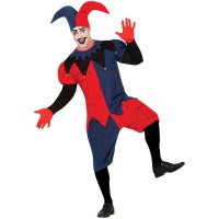 Costume da giullare arlecchino insanguinato per uomo