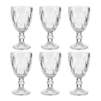 Calice da 330 ml per vino diamante - 6 pezzi