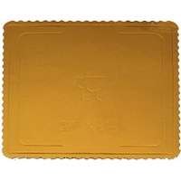 Base per torta dorata di 35 X 25 x 0,3 cm - 1 unità