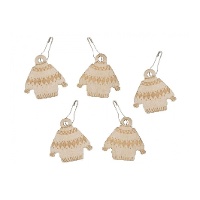 Marcatori di maglia in legno a forma di maglione - Milward - 10 pezzi