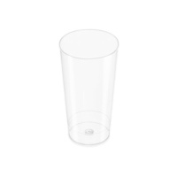 Bicchieri conici riutilizzabili da 100 ml in plastica trasparente - 10 pz.