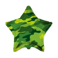 Palloncino militare a forma di stella 45 cm - Conver Party