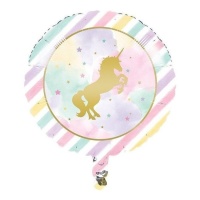 Palloncino unicorno dorato 45 cm - Conver Party