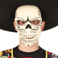 Maschera di scheletro Catrina messicana