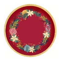 Piatti da 23 cm per decorazione natalizia - 6 unità