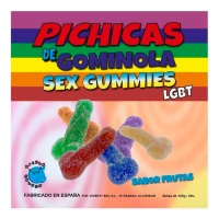 Gelatine LGTB colorate a forma di pene con zucchero - 125 grammi