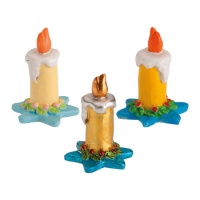 Figure candele di Natale per roscon da 3 cm - Dekora - 50 unità