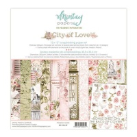 Kit di carta per scrapbooking City of Love - Mintay Papers - 12 fogli