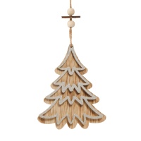 Ciondolo albero di Natale in legno di 12 cm