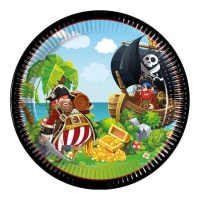 Piatti Pirate Adventurer 23 cm - 8 pezzi.