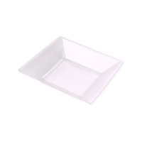 Piatti profondi quadrati trasparenti da 17 cm - Maxi Products - 4 unità