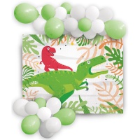 Kit di palloncini e poster sui dinosauri preistorici - 31 pezzi.