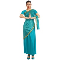 Costume Bollywood Hindu per donna blu