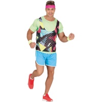 Costume da runner anni '80 per uomo