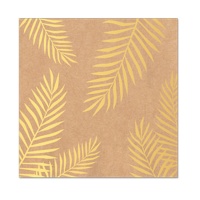 Tovaglioli con foglie dorate 16,5 x 16,5 cm - 20 pezzi