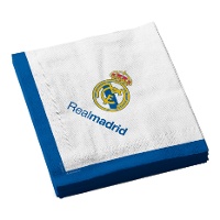 Tovaglioli del Real Madrid bianchi di 16,5 x 16,5 cm - 12 pezzi