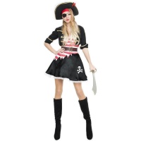 Costume da corsaro pirata nero per donna