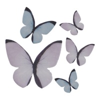 Cialde farfalle assortite da 3 a 6 cm - Dekora - 79 unità