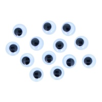 Occhi tondi neri mobili da 1,2 cm - Innspiro - 60 pz.