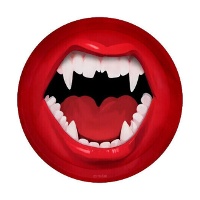 Piatti con zanne vampiriche da 17 cm - 6 pezzi