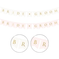 Festone bandierine Bride Groom 2,50 m