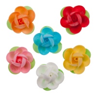 Cialde fiori colorati da 4 cm - Dekora - 80 unità