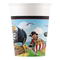 Bicchieri Pirate Adventurer 200 ml - 8 pezzi.