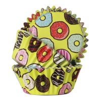 Pirottini cupcake Donut gialli - PME - 30 unità