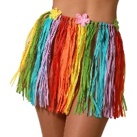 Gonna hawaiana multicolore di 35 cm