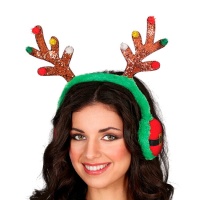Diadema di renna con orecchie