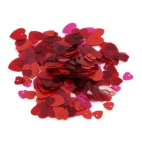 Paillettes cuori rossi - 15 gr
