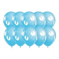 Palloncini a impronta di piede di bambino di 30 cm - 10 unità