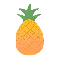 Tovaglioli tropicali con ananas, 18,5 x 10,2 cm - 20 pezzi