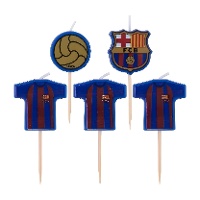 Candele FC Barcelona logo maglia - 5 pezzi