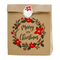 Busta regalo 27 x 25 x 11 cm di Merry Christmas - 3 unità