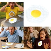 Uovo fritto finto realistico per scherzi