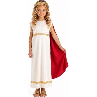 Costume romano con mantello per bambina