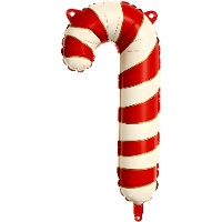 Palloncino a forma di bastoncino di zucchero 15,5 x 31 cm - 5 pezzi