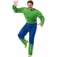 Costume da supereroe verde per uomo