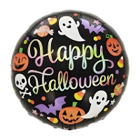 Palloncino iridescente di Happy Halloween di 45 cm - Party love