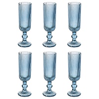 Flute da 160 ml per spumante con rigature verticali - 6 pezzi