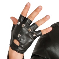 Guanti neri punk di 13,5 cm - 1 paio