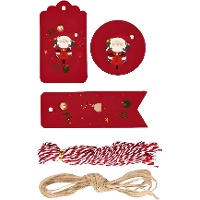 Etichette regalo con Babbo Natale - 25 pezzi