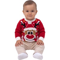 Maglione natalizio per bambini con renna