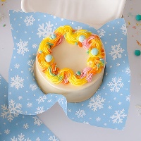 Carta antiunto con motivo di fiocchi di neve 25 x 25 cm - 50 unità