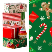 Scatola per dolcetti di biscotto di zenzero 18 x 13,5 x 7,5 cm - Decora